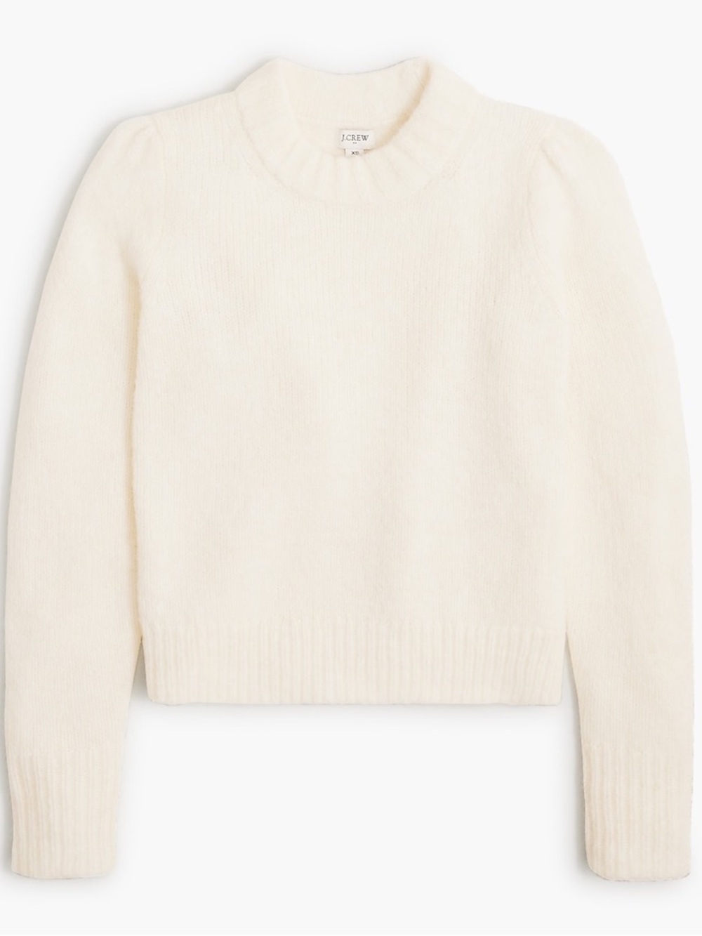 J. Crew Alpaca Puff-Sleeve Sweater